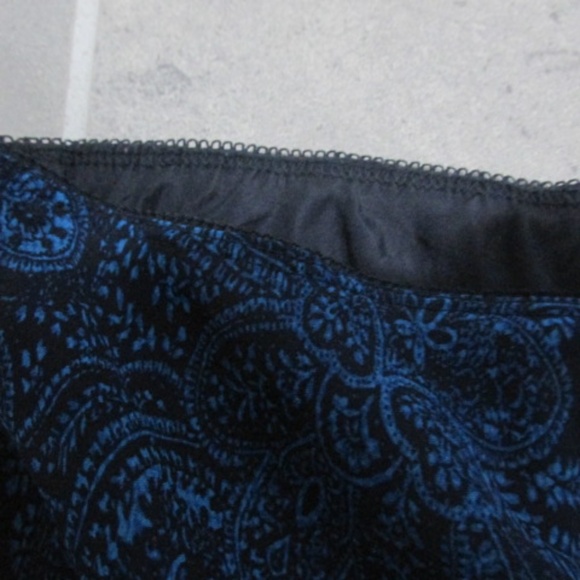 Sundance Sheer Teal Paisley Midi Skirt, Size 14 - Picture 4 of 7